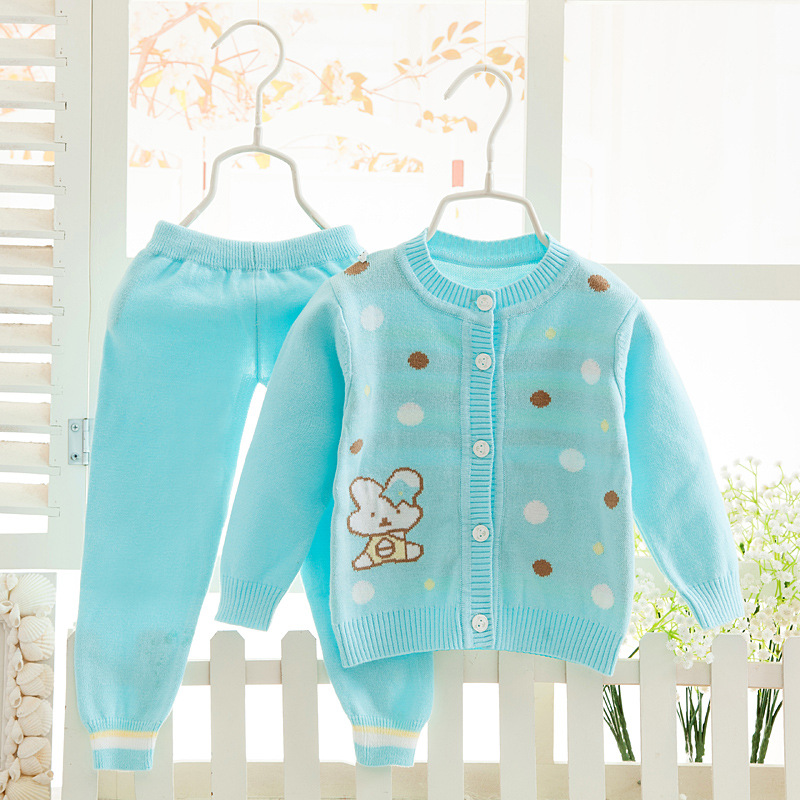 2016春款嬰童裝嬰兒毛衣套裝 純棉線衣針織衫兩件套 男女寶寶批發・進口・工廠・代買・代購