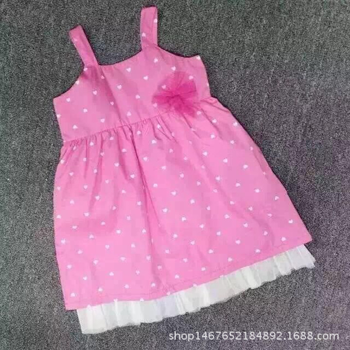 6-24個月兒童夏季女寶寶梭織純棉吊帶背心裙超粉嫩嬰兒連衣裙工廠,批發,進口,代購