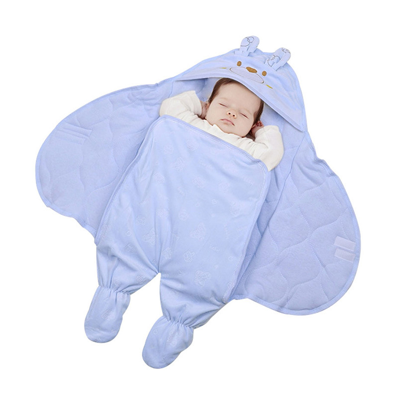 廠傢供應嬰兒抱被秋冬季純棉加厚寶寶連腳包被抱毯睡袋兩用可貼牌批發・進口・工廠・代買・代購