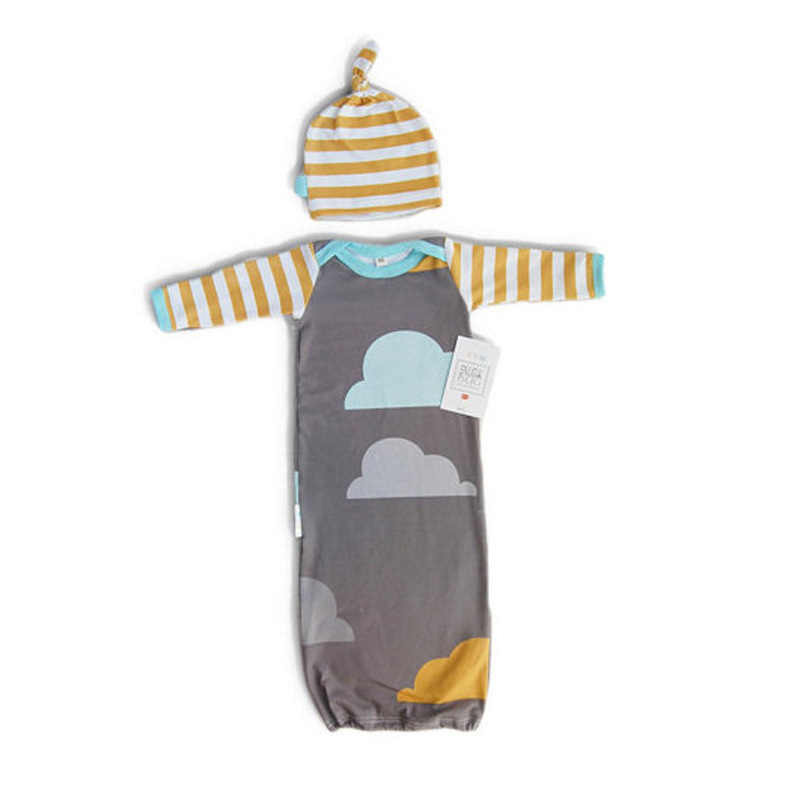 男女兒童歐美外貿嬰兒睡袋 雲朵睡袋+條紋帽子兩件套空調防踢被工廠,批發,進口,代購
