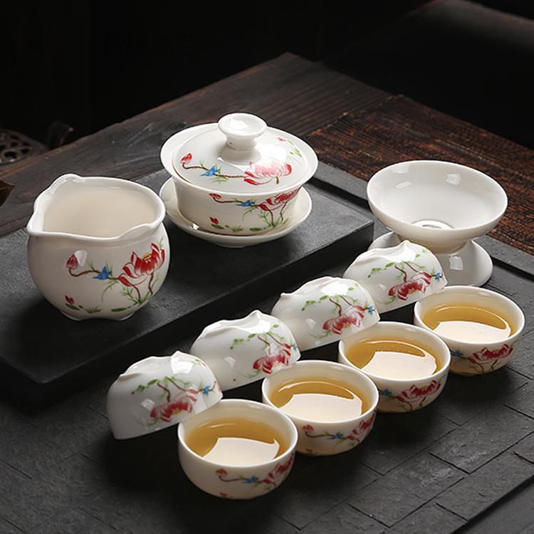 廣告定製高檔禮品茶具 整套陶瓷功夫茶具套裝 茶盤特價批發LOGO工廠,批發,進口,代購