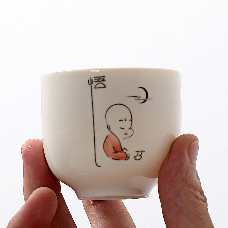 茶器陶瓷茶杯品茗杯功夫茶具禮品logo 定製飄逸杯茶杯套裝單杯批發・進口・工廠・代買・代購