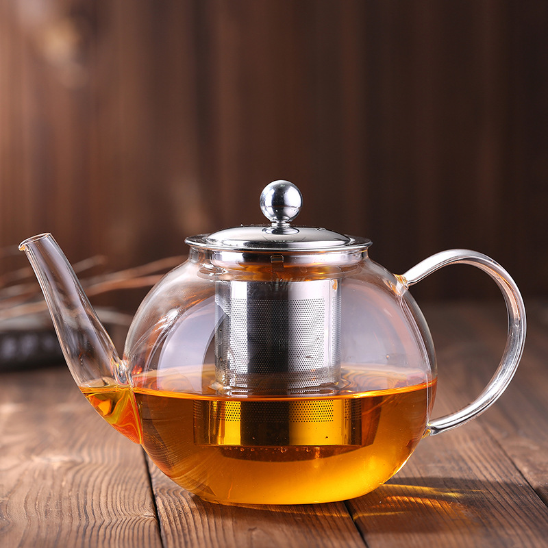 花茶壺泡茶壺手工耐熱高硼矽玻璃茶具 功夫茶具茶壺加厚 不銹鋼工廠,批發,進口,代購
