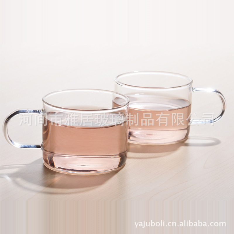直款帶把小品杯100ml 功夫茶具創意玻璃小茶杯子 耐熱玻璃品茗杯工廠,批發,進口,代購