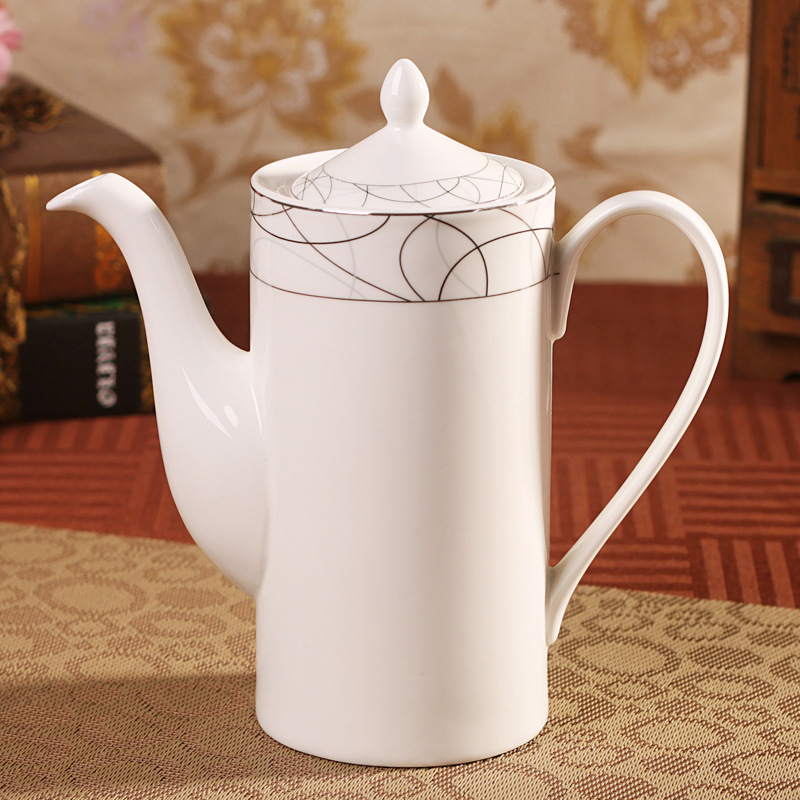 涼水奶壺咖啡壺 歐式時尚茶壺 傢用陶瓷咖啡壺套裝批發工廠,批發,進口,代購