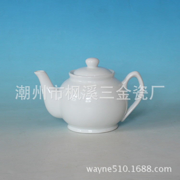 廠傢直銷 高溫白瓷 1100ml珠壺 茶壺咖啡壺工廠,批發,進口,代購