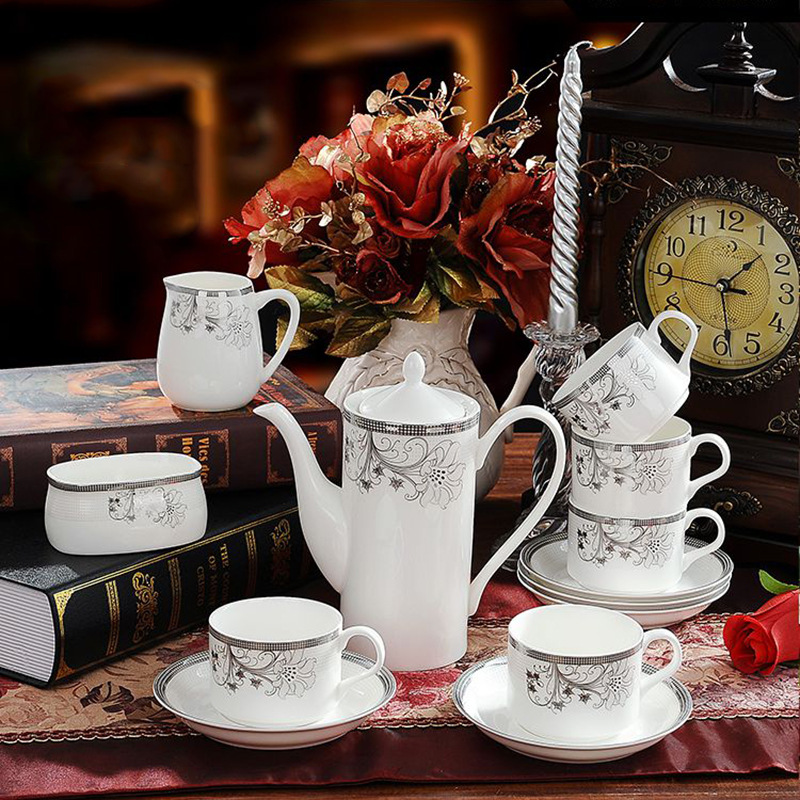 現貨 景德鎮陶瓷器整套咖啡具咖啡壺咖啡杯套裝工廠自營特價批發工廠,批發,進口,代購