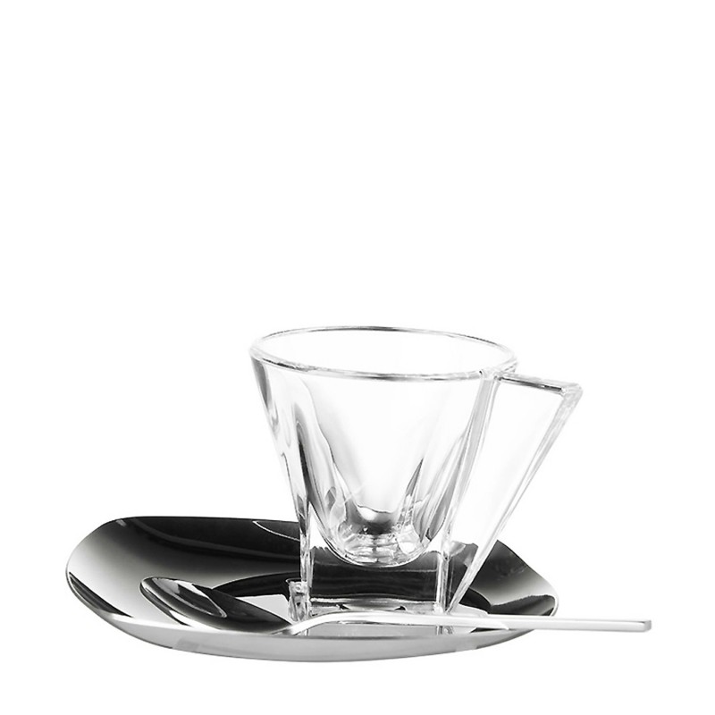 Mori 意式進口高檔創意水晶玻璃濃縮咖啡杯帶碟勺套裝批發・進口・工廠・代買・代購
