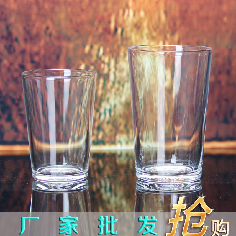 廠傢供應鋼化玻璃杯敞口餐杯啤酒杯水杯大排檔可加工LOGO消毒餐具工廠,批發,進口,代購