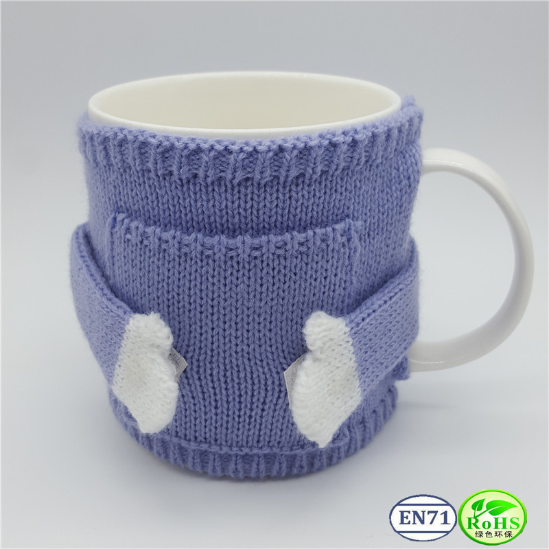 咖啡杯毛線套 水杯提花針織套 knitted mug cozy 花瓶毛織套批發・進口・工廠・代買・代購