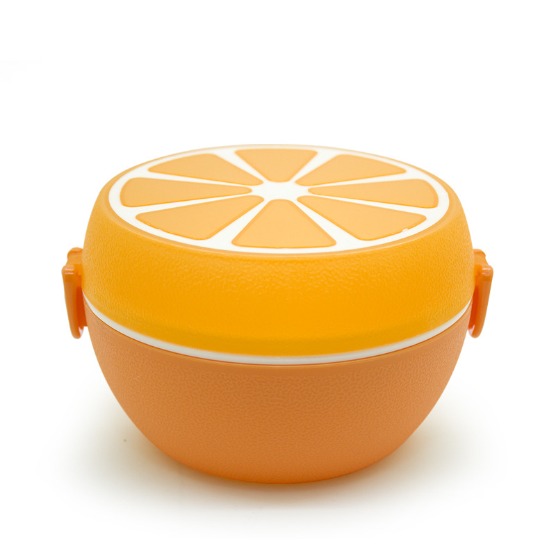 微波爐雙層塑料橘子香橙飯盒兒童學生餐盒便當保溫定製禮品贈品批發・進口・工廠・代買・代購