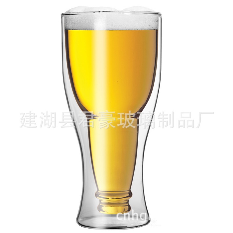 超經典熱銷爆款玻璃杯啤酒杯 高品質透明雙層創意時尚玻璃杯水杯批發・進口・工廠・代買・代購
