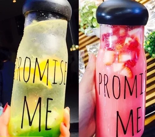 韓國正品promise me玻璃杯 GD權志龍水杯同款bottle隨行杯 帶防偽批發・進口・工廠・代買・代購