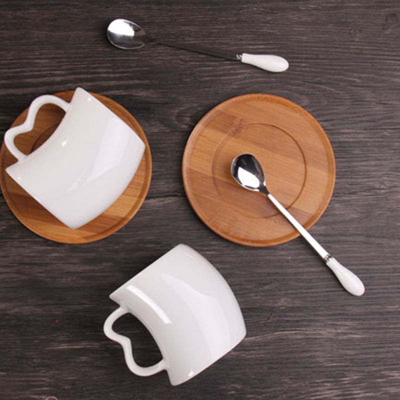 純白色陶瓷柄不銹鋼勺子 韓國咖啡勺 創意不銹鋼勺子 調羹批發・進口・工廠・代買・代購