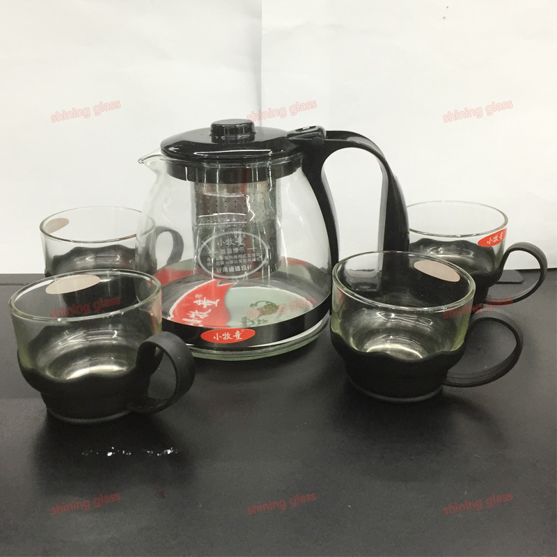 玻璃茶壺 5件套茶具 耐熱茶壺套裝 促銷禮品批發・進口・工廠・代買・代購