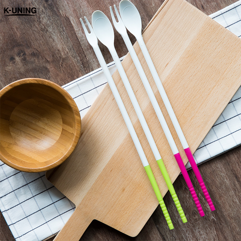 【Kitchen Unique】多功能帶叉勺筷子日本進口矽膠筷子料理餐具批發・進口・工廠・代買・代購