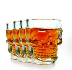 新品創意骷髏杯威士忌酒杯現貨雞尾酒杯耐熱玻璃杯出口伏特加酒杯批發・進口・工廠・代買・代購
