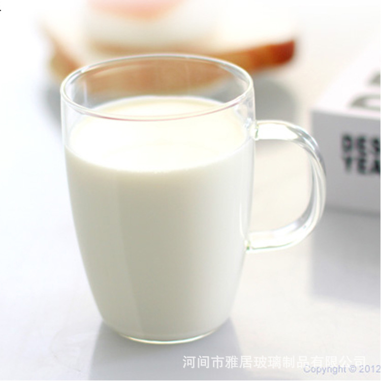 馬克杯400ml 玻璃奶茶杯簡約風格牛奶杯 玻璃杯單層咖啡杯批發・進口・工廠・代買・代購