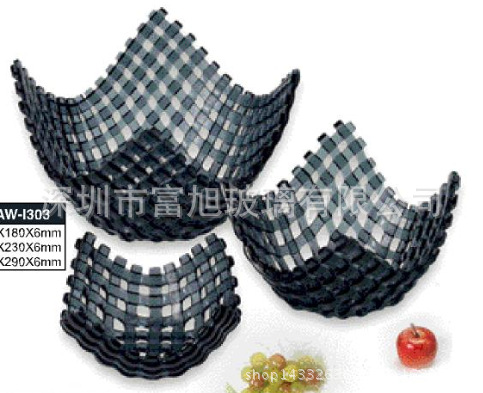 深圳市廠傢供應熱熔藝術玻璃水果籃熱熔水果盤子工廠,批發,進口,代購