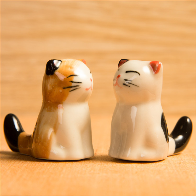 一件代發 創意卡愛卡通貓咪陶瓷筷子架 傢居日用筷拖工廠,批發,進口,代購