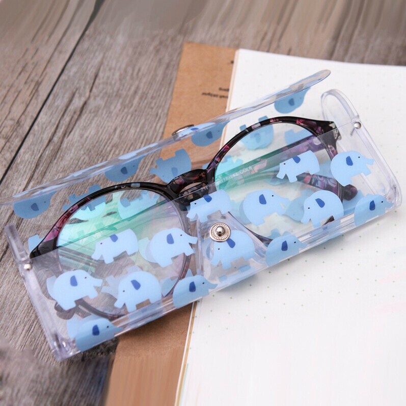 韓國透明眼鏡盒便攜旅行收納太陽鏡墨鏡近視眼鏡收納盒化妝品筆袋工廠,批發,進口,代購