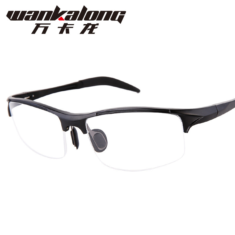 新款眼鏡框男士運動款平光鏡可配近視眼鏡鋁鎂半框光學眼鏡架8177批發・進口・工廠・代買・代購