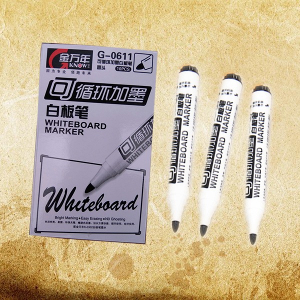 黑色金萬年白板筆 白板專用筆 易擦白板筆 G-0611白板筆工廠,批發,進口,代購