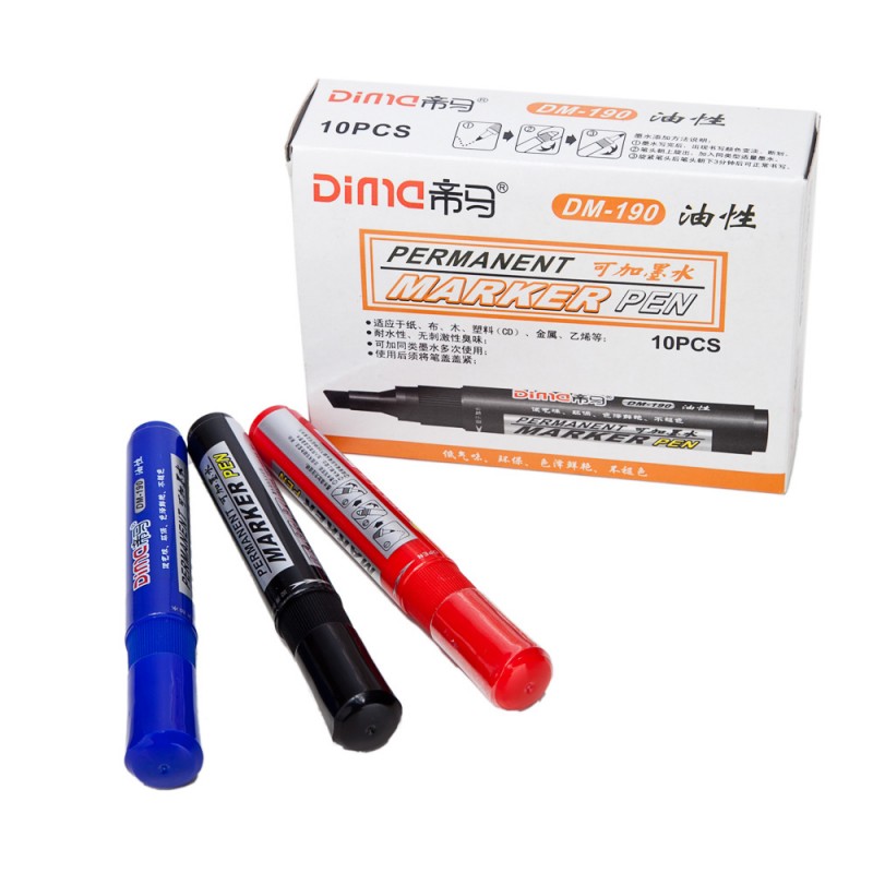 帝馬DM-190油性記號筆 箱頭筆可加墨水 單頭大頭筆 記號筆工廠,批發,進口,代購
