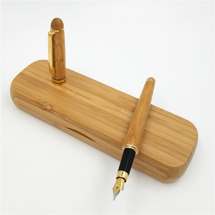 創意竹子鋼筆套裝精品 環保竹子筆盒定製 天然本色現貨1個起批發・進口・工廠・代買・代購