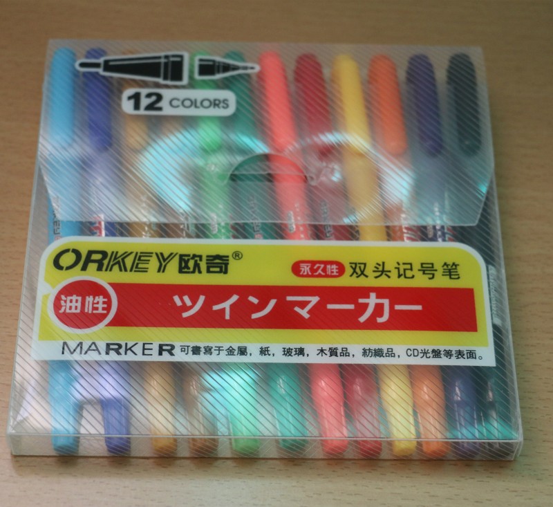 【廠傢直銷】歐奇 OR-112小十二色雙頭記號筆小12色記號筆 定做批發・進口・工廠・代買・代購