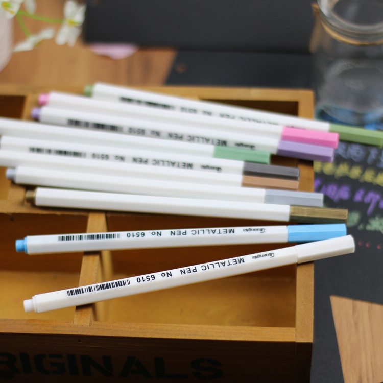 廣納6510款金屬筆 油漆筆10色可選學生書寫中油筆記號筆批發批發・進口・工廠・代買・代購