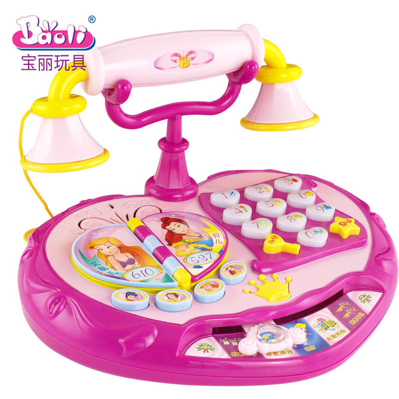 寶麗702益智多功能電話機 兒童音樂學習機 女孩公主過傢傢玩具702工廠,批發,進口,代購