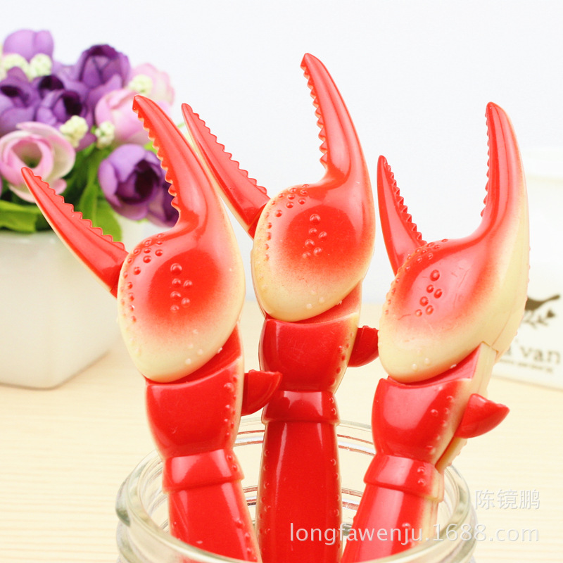 螃蟹圓珠筆 新奇特創意螃蟹腳造型按動圓珠筆 可愛禮品文具工廠,批發,進口,代購