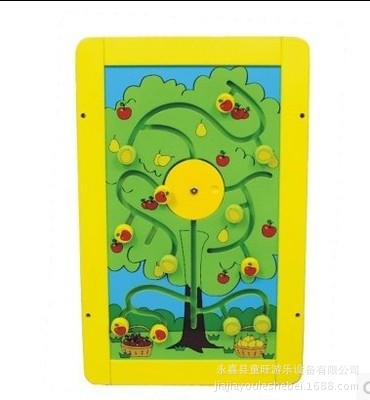 新款兒童木製墻壁活動操作板墻麵遊戲蘋果樹球球玩數字多款工廠,批發,進口,代購