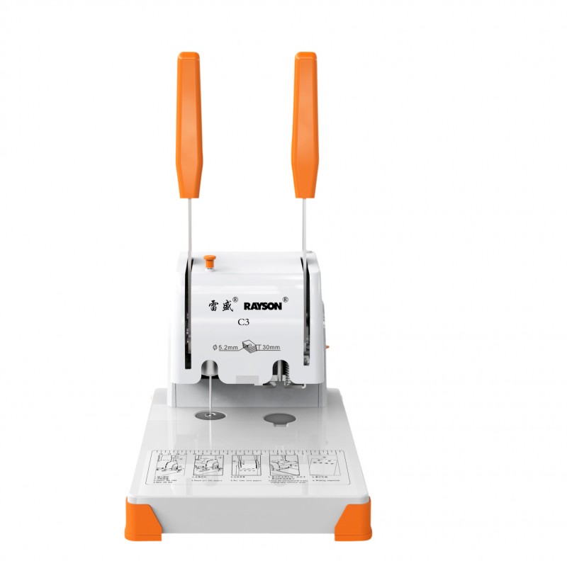 雷盛C3財務憑證裝訂機會計專用手動打孔機熱熔鉚管裝訂機廠傢直銷工廠,批發,進口,代購
