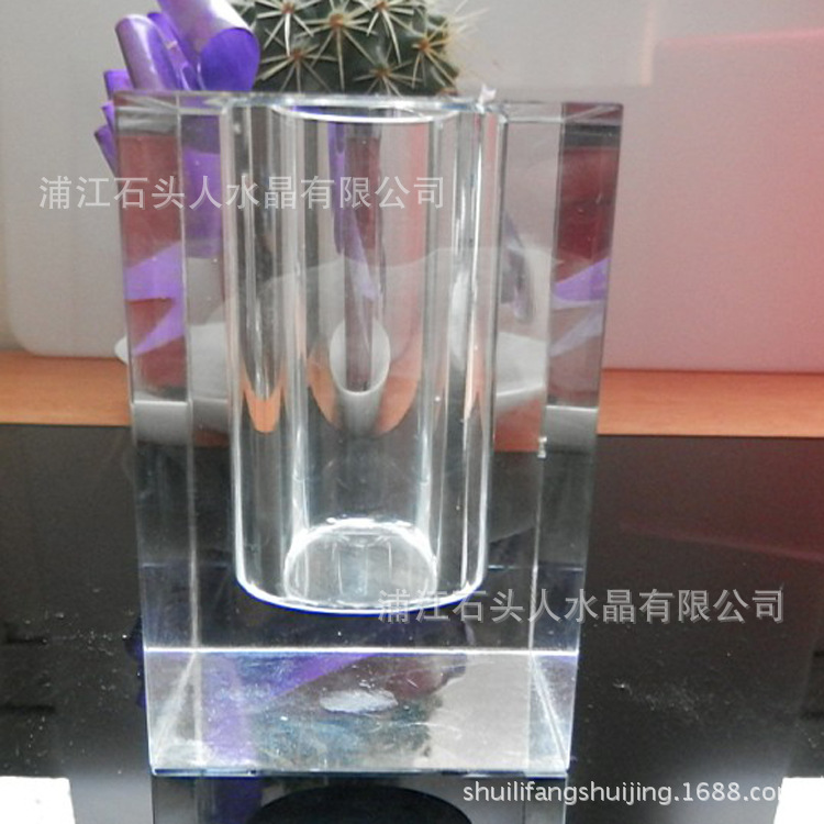 批發各種規格水晶筆筒  可定做logo精品 水晶工藝禮品工廠,批發,進口,代購