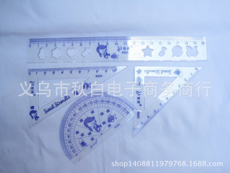 4件套尺 三角板 量尺器 直尺 全場一元一件 學習文具批發工廠,批發,進口,代購