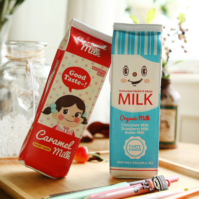 韓版創意零食筆袋 日韓國簡約牛奶鉛筆盒女初中學生大容量鉛筆盒批發・進口・工廠・代買・代購