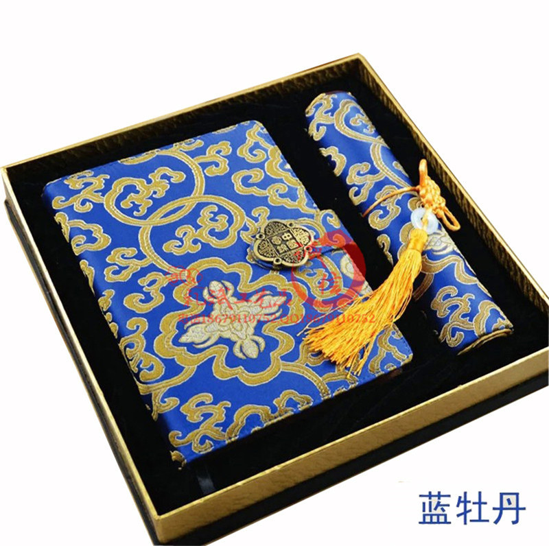 上海老外喜歡什麼樣的禮物 絲綢禮品套裝 中國風辦公文具禮品套裝批發・進口・工廠・代買・代購