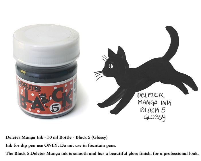 日本deleter靈貓漫畫墨水 英文書法蘸水筆墨水 黑色白色 修正液批發・進口・工廠・代買・代購
