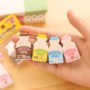 韓國文具 愛好 水果牛奶瓶橡皮 2個裝 兒童卡通橡皮 1248工廠,批發,進口,代購