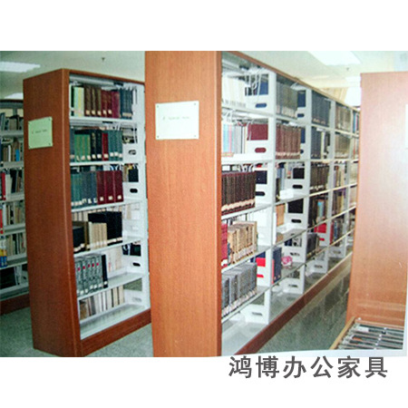 廠傢直供 圖書館鋼製書架 學校木護書架雙柱雙麵書架質量保證批發・進口・工廠・代買・代購