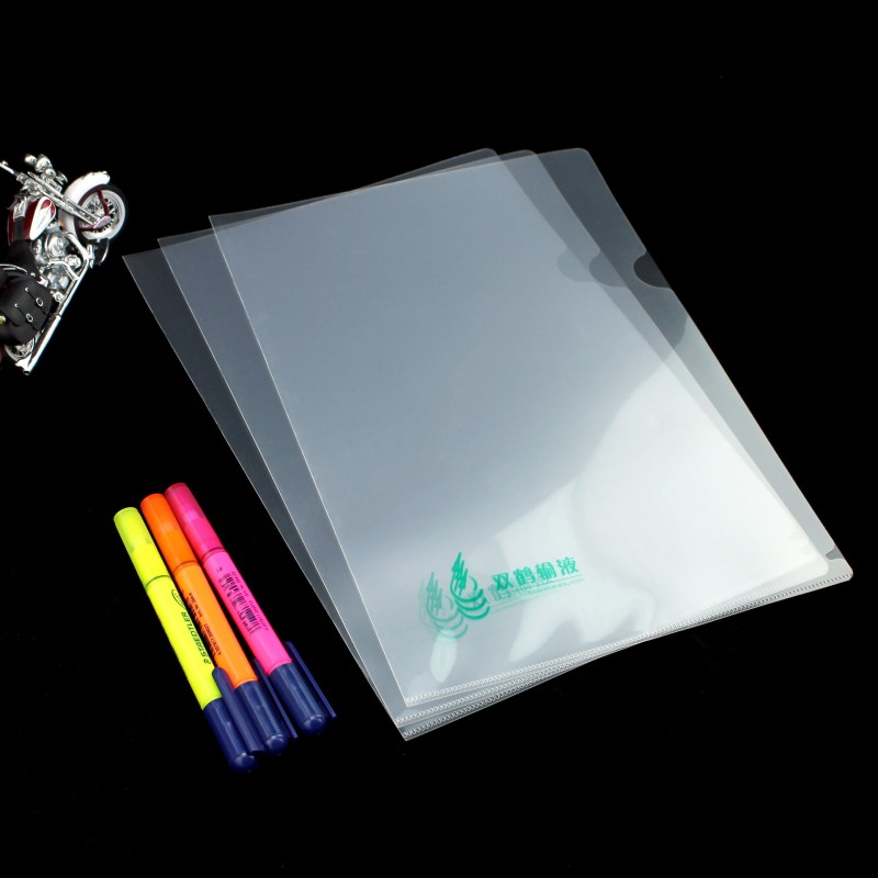 E310 PP塑料透明簡易二頁單片L夾  L型形文件夾 定製LOGO絲印廣告工廠,批發,進口,代購