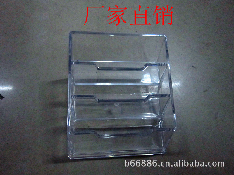 辦公文具批發 三格透明名片盒 有機玻璃名片座 可印字工廠,批發,進口,代購