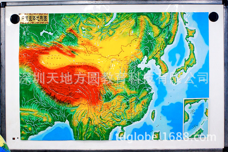 廠傢直供點讀中國立體地形模型（吸塑) 學校地理教室教學設備機器工廠,批發,進口,代購