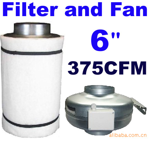 6" Filter and Fan; 6英寸管道風機和空氣過濾器; 375CFM工廠,批發,進口,代購