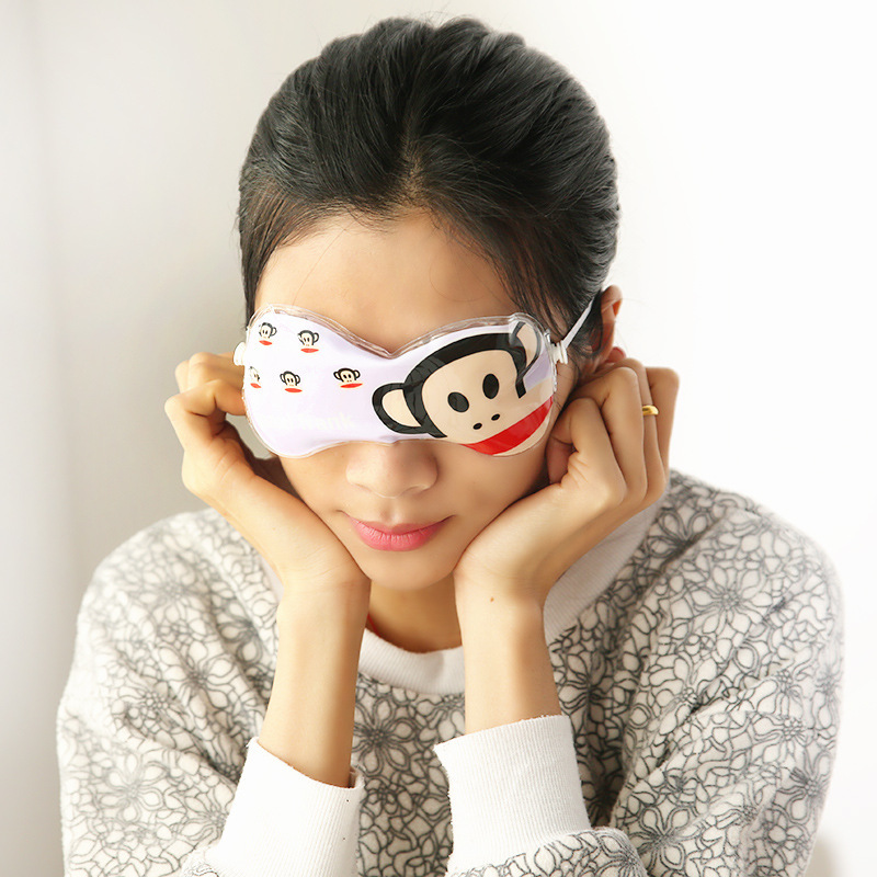 夏季 韓版可愛卡通透明骨形狀冰袋眼罩 睡眠眼罩 遮光冰敷護眼罩批發・進口・工廠・代買・代購