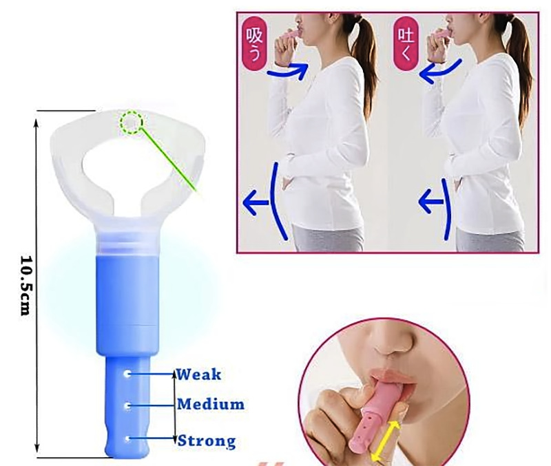 創意新奇特三段腹式呼吸器瘦身呼吸輔助器美體減肥器廠傢直銷工廠,批發,進口,代購