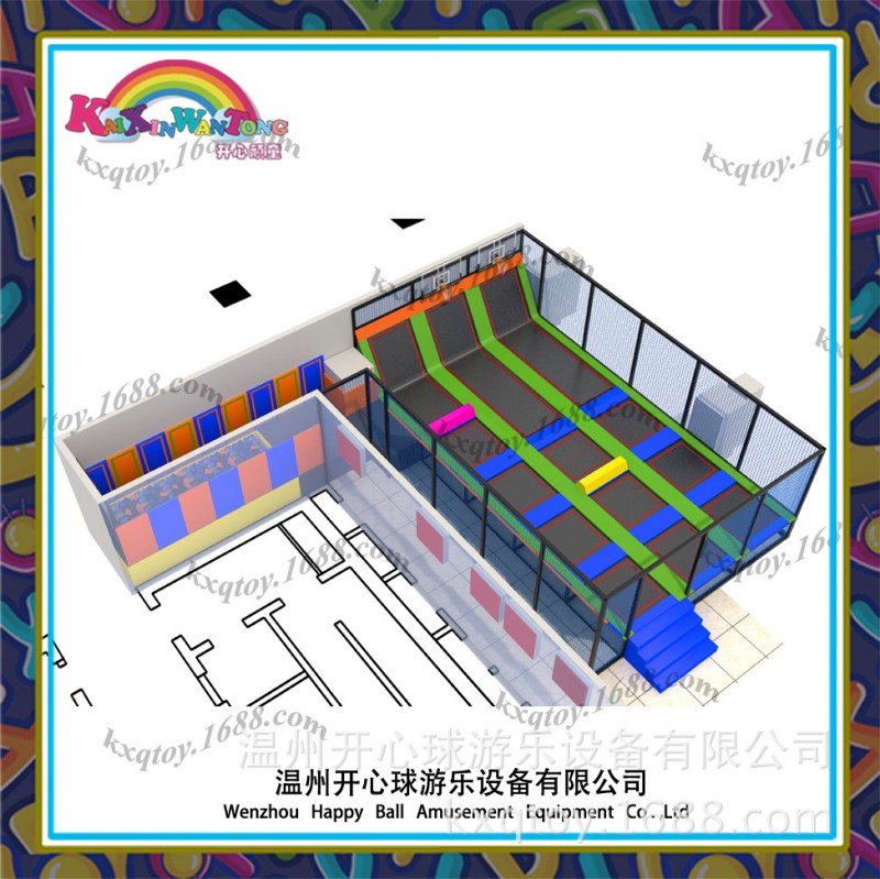 廠傢定做室內商業大型蹦蹦床 跳跳床 兒童蹦床 成人跳跳床彈批發・進口・工廠・代買・代購