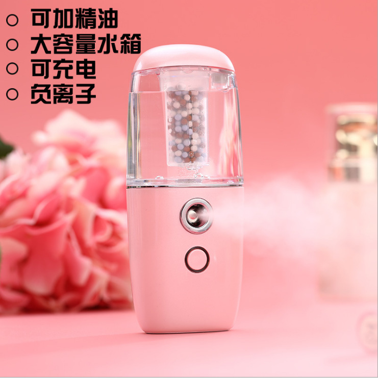 實物負離子補水噴霧機 蒸臉器加濕器 霧化美容機 USB充電款帶車標工廠,批發,進口,代購